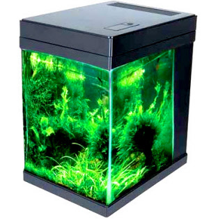 3G MT-208DX-B Cubey LED Aquarium Black w/ Remote